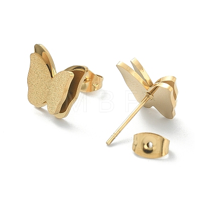 304 Stainless Steel Butterfly Stud Earrings & Finger Ring & Pendant Necklace SJEW-TZ0001-02-1