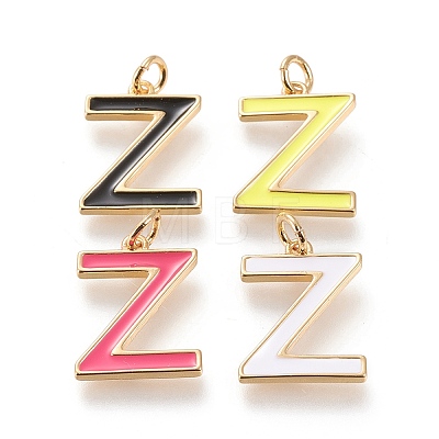 Brass Enamel Pendants KK-R139-Z-1