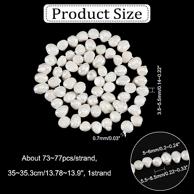  1 Strand Natural Cultured Freshwater Pearl Beads Strands PEAR-NB0002-11-1
