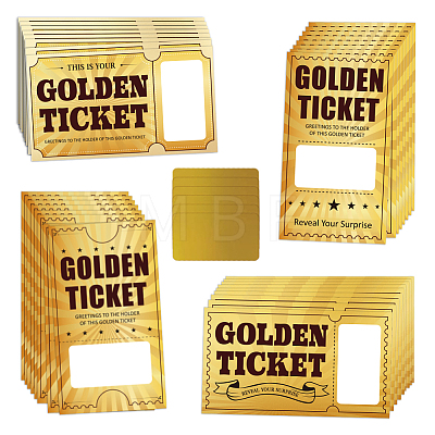 120 Sheets 4 Style Rectangle Coated Scratch Off Film Reward Cards DIY-JOY0001-16-1