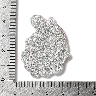 Printed Christmas Theme Acrylic Pendants OACR-L018-07C-1