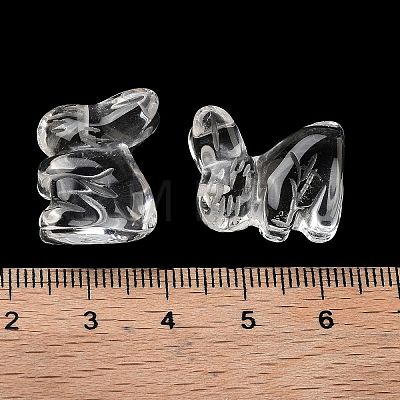 Natural Quartz Crystal Carved Half Hole Beads G-K367-02G-1