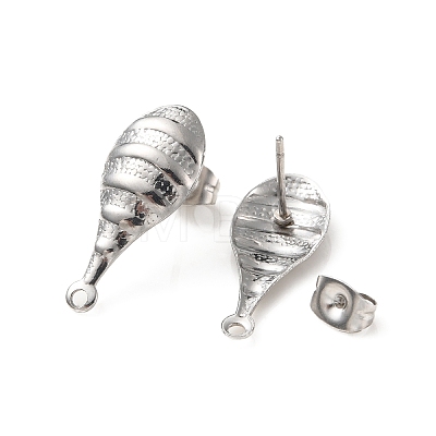 304 Stainless Steel Stud Earring Findings STAS-K254-02P-1