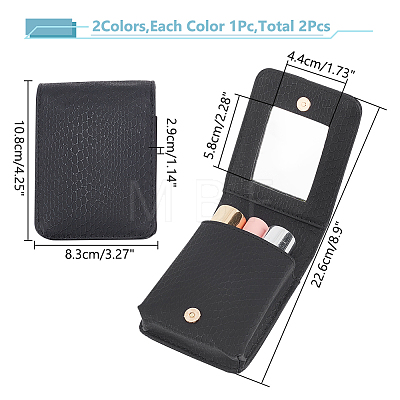 WADORN 2Pcs 2 Colors Crocodile Print PU Imitation Leather Clutch Bag AJEW-WR0001-98-1