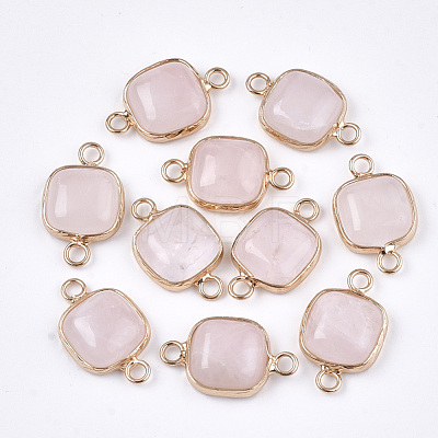 Natural Rose Quartz Links connectors G-S344-69L-1