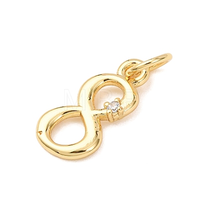 Brass Micro Pave Cubic Zirconia Pendants KK-D019-28G-08-1