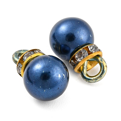 (Defective Closeout Sale: Ring Dyed)ABS Plastic Imitation Pearl Charms KY-XCP0001-25G-04-1