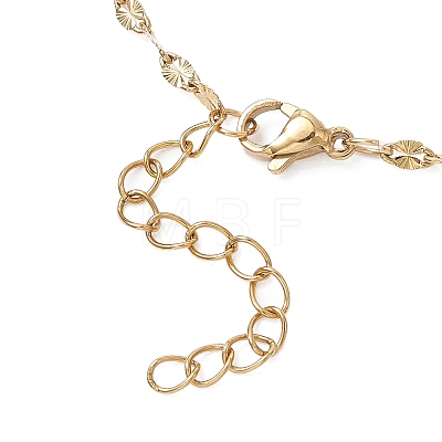 2MM Adjustable 304 Stainless Steel Textured Dapped Chain Lariat Necklaces NJEW-JN05858-1