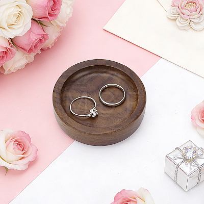 Wood Jewelry Plates ODIS-WH0177-004-1