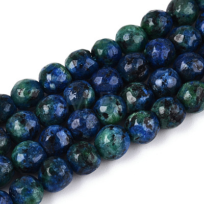 Dyed Natural White Jade Beads Strands G-T139-6mm-60-22-1