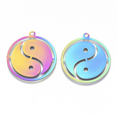 Feng Shui Ion Plating(IP) 201 Stainless Steel Pendants X-STAS-R114-006-1