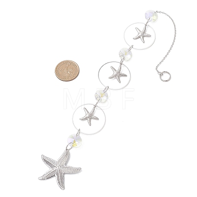Glass Hanging Suncatchers HJEW-JM04584-1