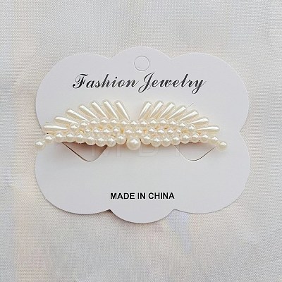 Imitation Pearl Alligator Hair Clips PW-WGA4327-04-1