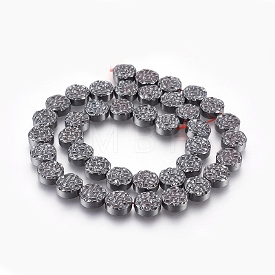 Electroplated Non-magnetic Synthetic Hematite Beads Strands G-E498-21A-05-1