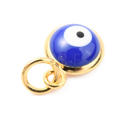 Brass Enamel Charms ZIRC-J025-71G-A01-1