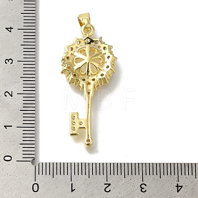 Rack Plating Brass Micro Pave Clear Cubic Zirconia Pendant Settings KK-H485-04G-1