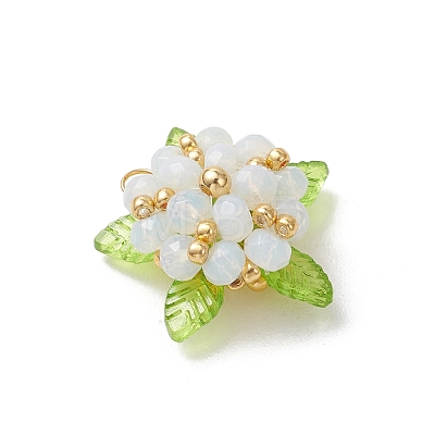 Dyed Natural Malaysia Jade & Glass Beaded Pendants PALLOY-MZ01265-06-1