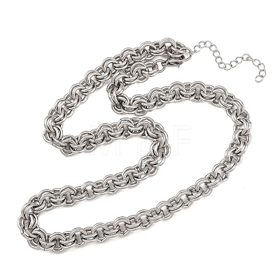 7MM 304 Stainless Steel Double Link Chain Necklaces for Women SA-H001-24P-1