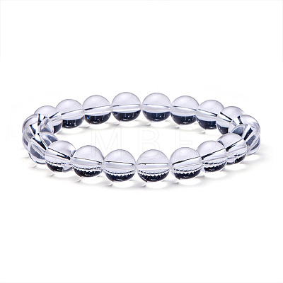 Natural Crystal Round Beads Stretch Bracelets BJEW-N301-10mm-07-1