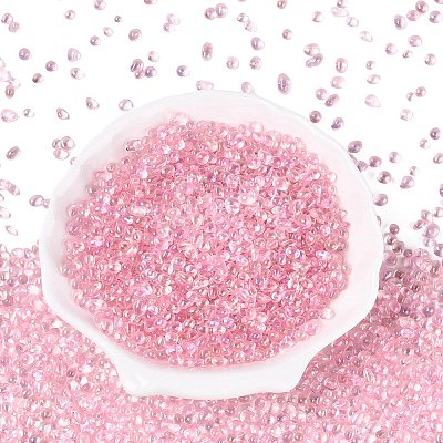 Transparent Electroplate Glass Beads EGLA-Q138-01K-1