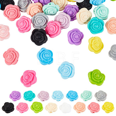 60Pcs 15 Colors Food Grade Eco-Friendly Silicone Beads FIND-DC0001-28-1