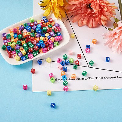 Mixed Color Acrylic Enamel Beads SACR-TA0001-08-1