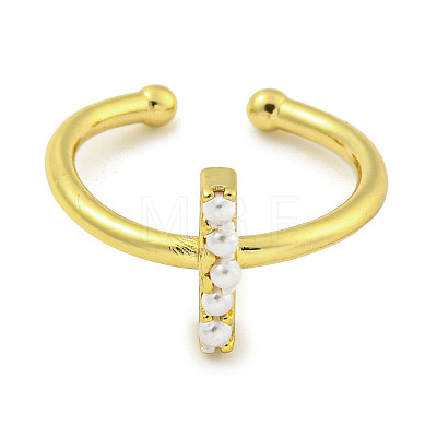 Rack Plating Brass Open Cuff Rings for Women RJEW-F162-01G-I-1