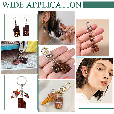 40Pcs 2 Styles Resin Pendants RESI-ME0001-48-1