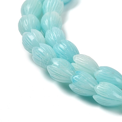 Synthetic Shell Dyed Carved Beads Strands SHEL-K007-08B-02-1