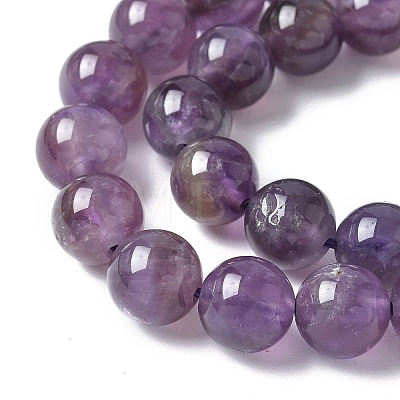 Natural Amethyst Beads Strands G-M445-8MM-01B-1