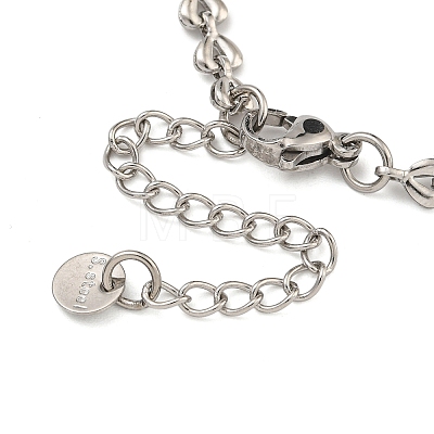 304 Stainless Steel Link Chain Bracelets for Women BJEW-S153-11P-1