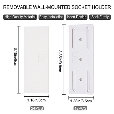 PP Plastic Wall-mounted Power Strip Fixator FIND-WH0152-79C-1