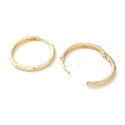 Brass Ring Hoop Earrings EJEW-M025-04G-1