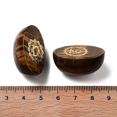 Natural Tiger Eye Oval Display Decorations G-F774-01G-1