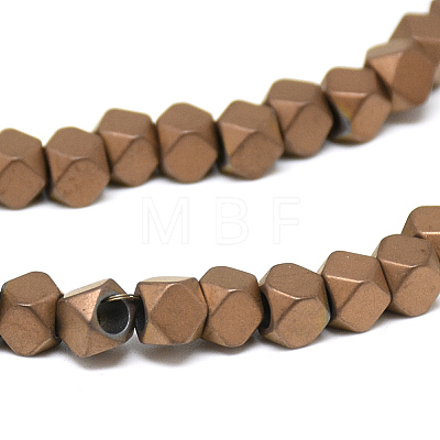 Electroplate Non-magnetic Synthetic Hematite Beads Strands G-Q486-89G-1