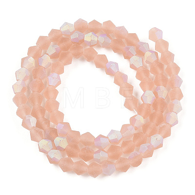 Imitate Austrian Crystal Bicone Frosted Glass Beads Strands EGLA-A039-T3mm-MB12-1