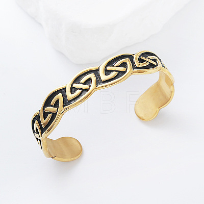 Vintage Nordic 304 Stainless Steel Cuff Bangles for Women Men OS8931-1-1