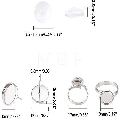 Unicraftale DIY Earring & Finger Ring Making Kits DIY-UN0001-45P-1