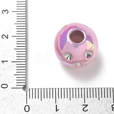 UV Plating Opaque Acrylic European Bead Rhinestone Settings AC-CBA6658-06H-1