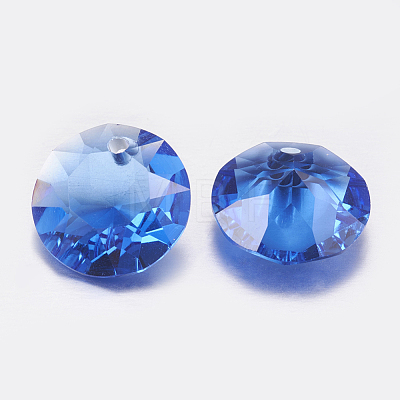 Faceted Glass Rhinestone Charms RGLA-F051-10mm-206-1