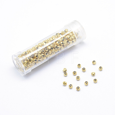 Brass Textured Beads KK-K185-52-NR-1