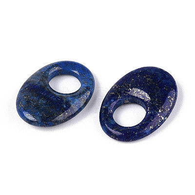 Natural Lapis Lazuli Large Hole Pendants G-N348-06A-01-1