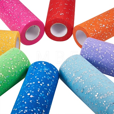 Glitter Sequin Deco Mesh Ribbons OCOR-P010-B-C-1