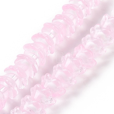 Transparent Glass Beads Strands LAMP-H061-01C-1