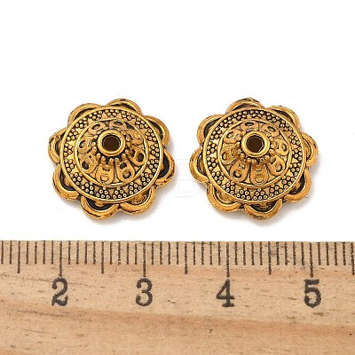 Tibetan Style Alloy Bead Caps TIBE-P003-81A-AG-1