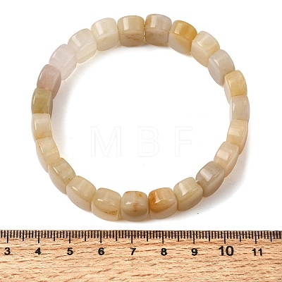 Natural Topaz Jade Beaded Stretch Bracelets for Women Men BJEW-D461-02I-1