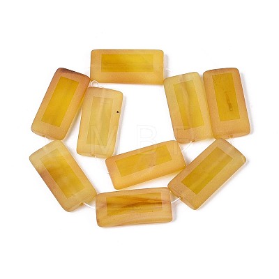 Dyed Natural Yellow Agate Beads Strands G-T144-25A-1