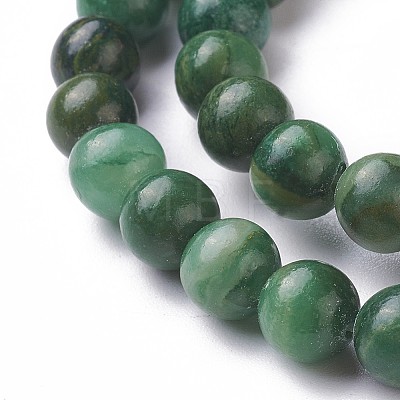 Natural African Jade Beads Strands G-G735-22-6mm-A-1