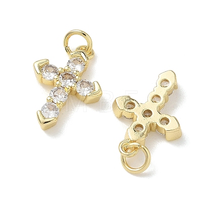 Easter Religion Brass Micro Pave Clear Cubic Zirconia Pendants KK-T085-18B-G-1