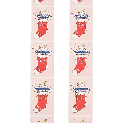 200Pcs Christmas Theme Paper Self-Adhesive Stickers DIY-M070-02H-1